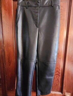 Wilfred Black Faux Leather Pants